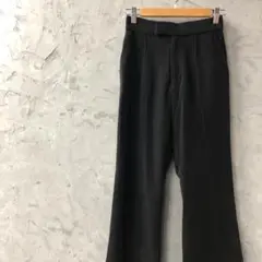 【SLY】スライ(1)フレアパンツ ブーツカット ブラック センタープレス