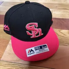 【新品未使用】ホークス ピンク ストレートレプリカキャップのサムネイル