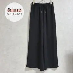 レプシィム　ワイドパンツ　ウエストゴム　ポケット　ブラック　楽ちん　カジュアル