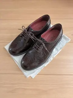 HARUTA ダークブラウン ウィングチップ