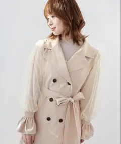 美品✨MAJESTIC LEGON チュールレイヤードトレンチコート Sサイズ