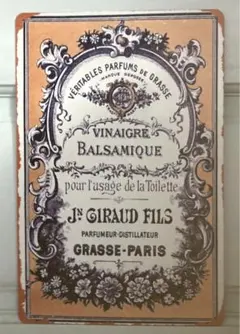 フランス プロバンス グラース香水 アンティークフィニッシュ アイアンサイン看板