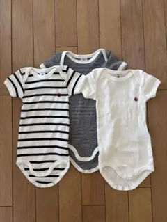 未着用 PETIT BATEAU 半袖ボディ肌着 3枚組