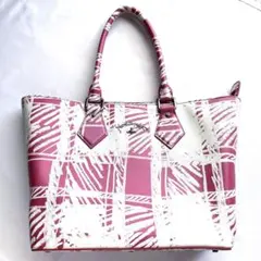 【美品】ヴィヴィアンウエストウッド トートバッグ フリル レザー オーブ ピンク 美品】ヴィヴィアンウエストウッド トートバッグ フリル レザー オーブ