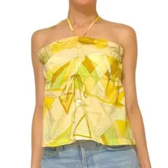 EMILIO PUCCI プッチ 総柄ホルターネック キャミソール 36 難ありのサムネイル