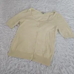 ユニクロ sweatercollection M 半袖ニットカーディガン