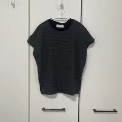 ボーダー柄 フレンチスリーブ Tシャツのサムネイル