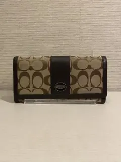 【COACH✨】長財布 シグネチャー ダークブラウン