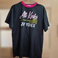 YONEX Tシャツ Lサイズ ブラック/ピンク