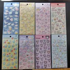 ☆サンリオ☆ダイソー☆ぷくっとシール☆8種類まとめ売り：新品・未開封品