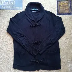 90s ポロ ラルフローレン ショールカラー カーディガン リネン 　XL