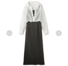 snidelスナイデル　シャツドッキングサテンワンピース　美品