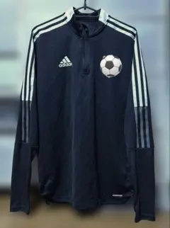 adidas アディダス　サッカーウェア 長袖ジャージ スポーツウェア ブラック