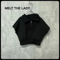 MELT THE LADY トップス　ショート丈　半袖　ブラック