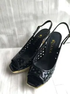 DIANA ダイアナ パンプス 23.5cm ブラック レディース