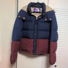 THE NORTH FACE ダウンジャケットフード付き ネイビー・バーガンディ