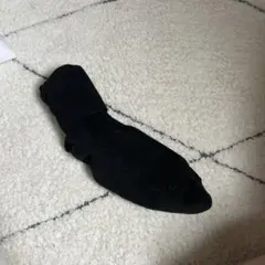 リブ編み ブラックソックス