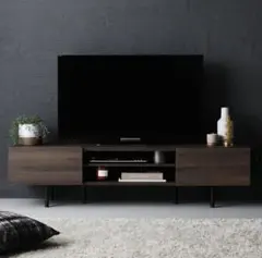 モダン テレビ台 ダークブラウン 収納棚のサムネイル