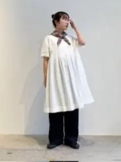 80 タイプライターナチュラルトリプルワッシャーチュニックブラウス　bulleのサムネイル