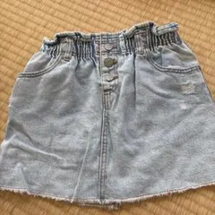 デニムスカート 5-6歳 ライトブルー