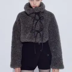 Sorin Synthetic Fur Lace-up Cardigan ソリン