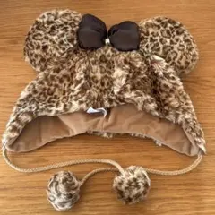 東京ディズニーリゾート ヒョウ柄ミニーファンキャップ