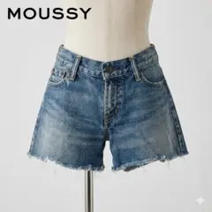 MOUSSY VINTAGE デニムショートパンツ カットオフ ダメージ加工 S
