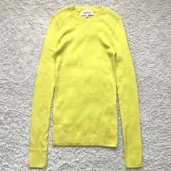 【エンフォルド】2024年製　クルーネック　リブニット　コットン　サイズ38