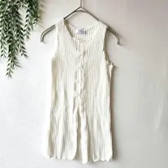 【90cm】アーバンラビットノースリーブ ワンピース リブ ストレッチ 女の子のサムネイル