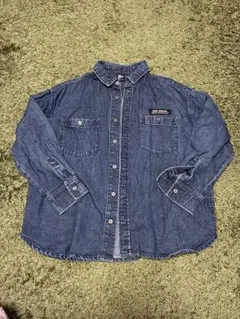 デニムシャツ　140 ビッグシルエットRADCUSTOM べべ　美品　綿100%