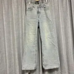 【H&M】　ワイドハイウエストデニム　36