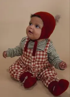 organic zoo Paprika Gingham Salopette