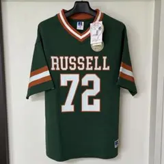 ◆新品◆【RUSSELL ATHLETIC】 フットボールTシャツ M グリーンのサムネイル