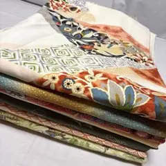 直*美様 ま-652 着物　和柄　総柄　ポリエステル　洗える着物　まとめ売り　8