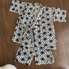 幾何学模様 甚平 110cm