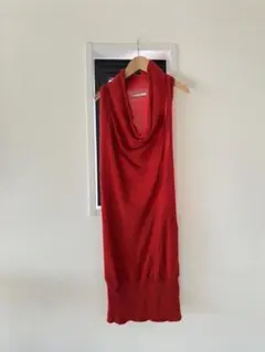 赤 ロングワンピース
