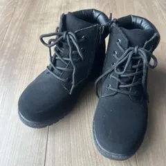 ブラック ジッパー付き キッズブーツ