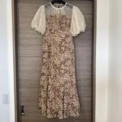 ラグナムーン フラワージャガードレースワンピース S