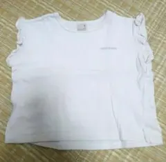 プティマイン　フリル付きアイボリーTシャツ 100のサムネイル