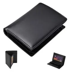 二つ折り財布　本革　大容量　カード収納　小銭入れ　財布　メンズ　コンパクト　軽量