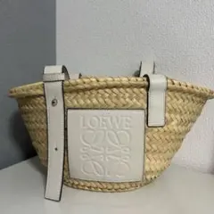 LOEWE バスケットバッグ ホワイト 保存袋あり - メルカリ
