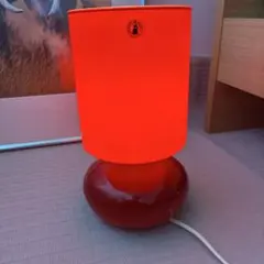 ミッドセンチュリー きのこランプ ドーナツ型 テーブルランプ オレンジ
