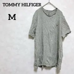 人気✨ TOMMY HILFIGER 【M】 グレー Tシャツ シンプル 無地