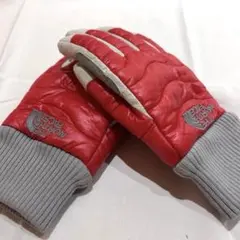 THE NORTH FACE キルティング手袋 レッド/グレー　XSのサムネイル