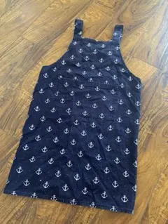 エプロン 子供用 キッズ 120〜150 紺色 ネイビー