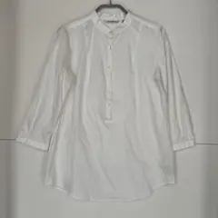 UNIQLO バンドカラーシャツ ホワイト 七分袖 M