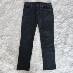 GUジーユー デニムパンツ ブラック メンズ 無地 34