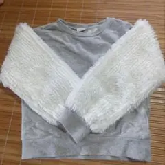 petit main フリーススリーブ トレーナー 120cm