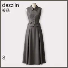 【ダズリン】ベストコルセットレースアップワンピース/美品/大人可愛い/チャコール