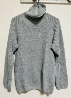 RAGEBLUE グレー タートルネック セーター M